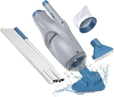 KOKIDO (2025) Rechargeable Handheld Pool Spa Vacuum, Aluminum Pole and 2 Brush Heads, Ideal for Pools up to 20ft, Cordless 60 mins Spot Cleaning, Above Ground Pool, Hot Tub & Spa XV110 - Image 7