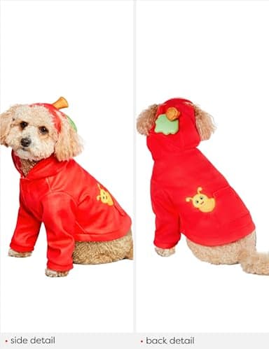 Rubies Apple Pet Hoodie Costume for Dogs or Cats, XL - Image 3