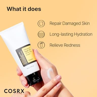 COSRX Snail Mucin 92% Moisturizer, Daily Repair Face Gel Cream Tube Type for Dry, Sensitive Skin, Not Tested on Animals, No Parabens, No Sulfates, No Phthalates, Korean Skincare (3.52Fl Oz / 100g) - Image 3