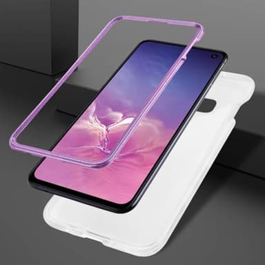 GOLINK Designed for Samsung Galaxy Series [Military Grade Shockproof] Marble Full Body Protective Phone Case (Purple, S10e) - Image 2