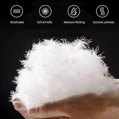 Three Geese Pinch Pleat Waterfowl Feathers and Down Comforter Queen Size Duvet Insert, 1200TC 100% Cotton Fabric, Premium All Seasons BlackGrey Warm Hotel Comforter with 8 Tabs. - Image 5