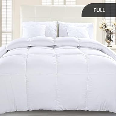 Utopia Bedding Comforter Duvet Insert, Quilted Comforter with Corner Tabs, Box Stitched Down Alternative Comforters Full Size (White) - Image 2