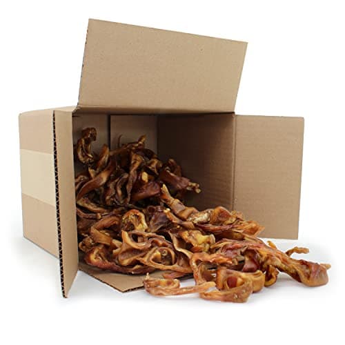 Best Pet Supplies GigaBite Roasted Pig Ears for Dogs - Natural Dog Chews, Roasted Pigs Ears, Safe for Puppies and Aggressive Chewers, Cleans Teeth and Gums - Slivers, 2.2 Pounds - Image 1