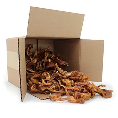 Best Pet Supplies GigaBite Roasted Pig Ears for Dogs - Natural Dog Chews, Roasted Pigs Ears, Safe for Puppies and Aggressive Chewers, Cleans Teeth and Gums - Slivers, 2.2 Pounds - Image 1