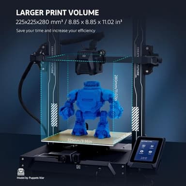 ELEGOO Neptune 3 Pro 3D Printer, Quick Assembly with Auto Leveling, Direct Drive Extruder, PEI Flexible Platform and Removable Touchscreen, 8.85x8.85x11 inch Printing Size - Image 3
