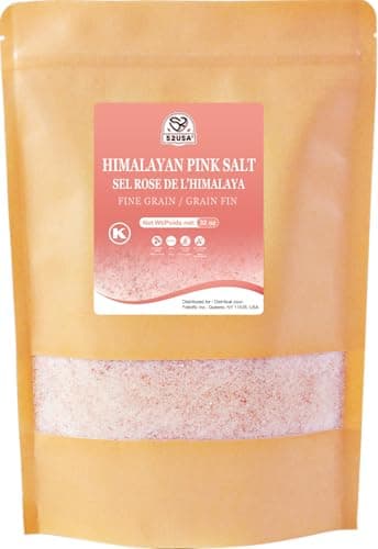 52USA Himalayan Pink Salt Fine, Fine Salt 2 lb, Pink Himalayan Sea Salt, 80+ Minerals and Electrolytes, Sea Salt, No Artificial Colors, No Additives, No Gluten, Rock Salt for Grinder Refill, Kosher Salt - Image 1