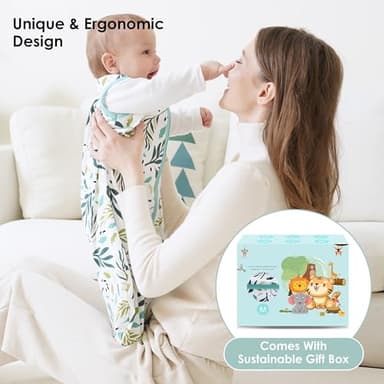 Cute Castle Baby Sleep Sack 18-24 Months - Lightweight 100% Cotton 2-Way Zipper TOG 0.5 Infant Wearable Blanket, Newborn Essentials Toddler Sleep Clothes (3 Pack Green) - Image 6