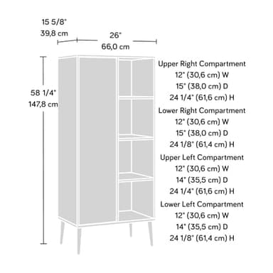 Sauder Ambleside Storage Cabinet, Serene Walnut Finish - Image 3