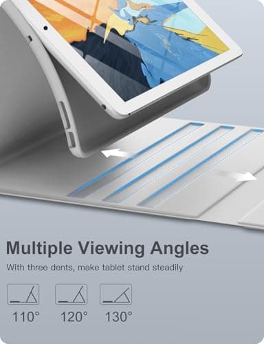 Hamile for iPad 9th Generation Case with Keyboard 10.2 Inch - Backlit Wireless Detachable Folio Keyboard Cover with Pencil Holder for iPad 8th Gen/7th Gen/iPad Pro 10.5"/iPad Air 3rd Gen (Gray) - Image 5