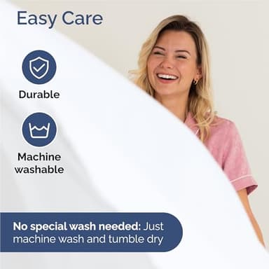 King Size 4 Piece Sheet Set - Comfy Breathable & Cooling Bed Sheets Set - Hotel Luxury Bedding for Women, Men, Kids, Teens, Boys & Girls - Deep Pockets, Ultra-Soft and Wrinkle Free - Oeko-Tex - White - Image 7