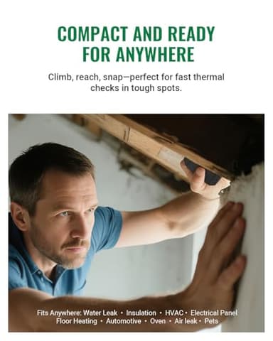 HP96 Thermal Imaging Camera,3.5" Touch Screen Thermal Camera with Visual Camera, 240 x 240 Super Resolution, Intelligent Scene Detection, 96 x 96 IR Resolution, 25 Hz Video Recording, -4°F to 662°F - Image 8