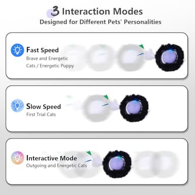 ORSDA Cat Toys, Interactive Activated Moving Ball in 7 Holes Mat, Automatic Fast Rolling Ball, Hide and Seek Toys for Indoor Cats, Exercise Kicker Mouse Catching Game - Image 7