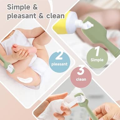 babove Baby Diaper Cream Spatula Applicator 3 Pack Butt Paste Spatula Soft Silicone,Diaper Rash Cream Applicator, Baby Essentials Must Haves Newborn Stuff (Red Green Grey) - Image 3