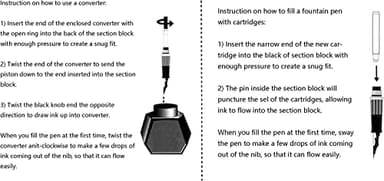 Matte Black Forest Fountain Pen Extra Fine Nib Classic Design with Converter and Metal Pen Box Set by Asvine - Image 6