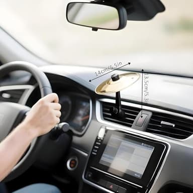 Car Cymbal, Car Cymbal Air Vent, Mini Drum Crash Cymbal For Car Vent, Suitable For All Types Of Vehicles (Gold) - Image 6