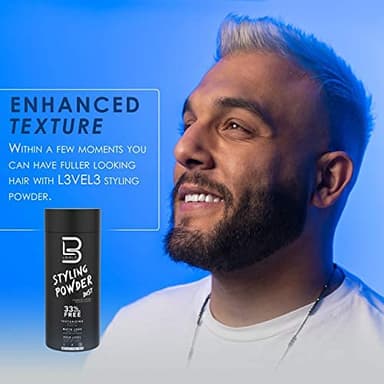 L3 Level 3 Styling Powder - Natural Look Mens Powder - Easy to Apply with No Oil or Greasy Residue (Large - 60 Grams) - Image 5