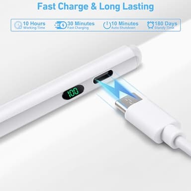 Stylus Pen for ipad, Active Pencil with Digital Display Indicator, Palm Rejection Tilt Sensor, Pen for Apple Compatible with 2018-2022 iPad Pro 11"/12.9", iPad 10/9/8/7/6, iPad mini 5/6,iPad Air3/4/5 - Image 3