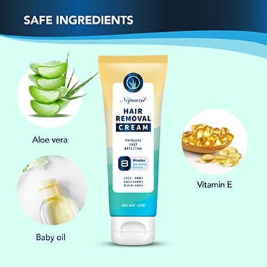 Hair Removal Cream: Intimate/Private Hair Removal Cream for Women and Men - Hair Removal for Body Legs Arms Underarms - Painless Bikini Hair Removal Cream - Depilatory Cream - Skin Friendly - 120g - Image 3