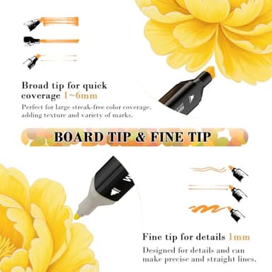 WELLOKB Alcohol Markers, 80 Colors Dual Brush Tip Permanent Art Markers, Coloring Marker, for Book Painting Card Making, Christmas gift for Adults Kids 8-12 - Image 2