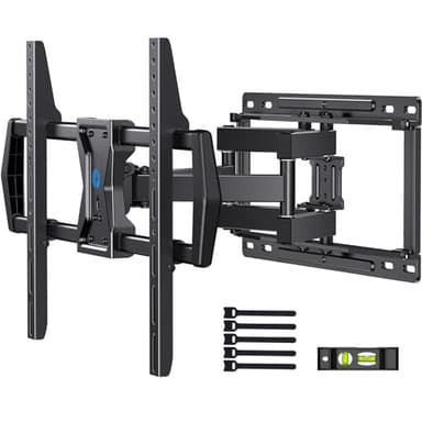 Pipishell Full Motion TV Wall Mount for Most 37-75 inch TVs, Wall Mount Bracket with Dual Articulating Arms, Swivel, Tilt, Max VESA 600x400mm up to 100 lbs, TV Mount Fits 12”/16” Wood Studs, PILF6 - Image 1