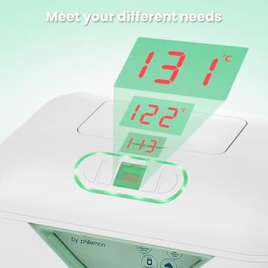 Ainclte Baby Wipe Warmer, Protable Wipes Warmer Dispenser for Newborns with 4000mAh Battery 4-Temp Fast Heating Colored Night Light Large Capacity Indoor/Outdoor Nursery Essentials - Image 6