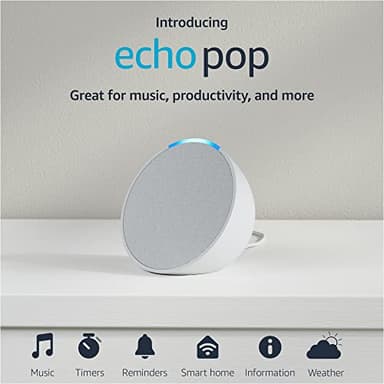 Amazon Echo Pop (newest model), Our smallest Alexa speaker, Fits in any room, Glacier White - Image 10