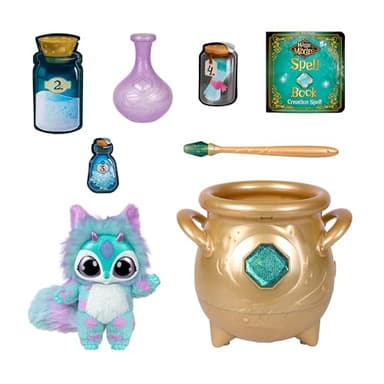 Magic Mixies - Magical Real Misting Gold Cauldron with 8 Inch Non-Electronic Plush Toy. Follow The Spell Book Add The Magic Ingredients. Who Will You Magically Create? - Image 3