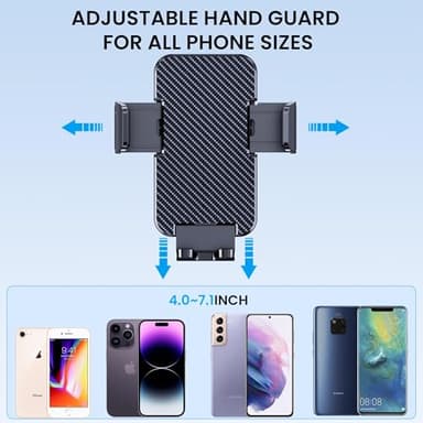 Phone Holder Car [Military Grade Suction Ultra Strong Base] Cell Phone Car Holder 3 in 1 Dashboard Windshield Air Vent Hands-Free for Garmin GPS iPhone Android - Image 5