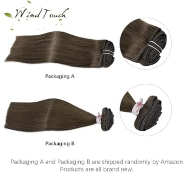 WindTouch Clip in Hair Extensions Real Human Hair #4 Chocolate Brown Hair Extensions Clip Ins 22inch 120g 7Pcs Human Hair Clip in Extensions Soft Straight Human Hair Extensions - Image 8
