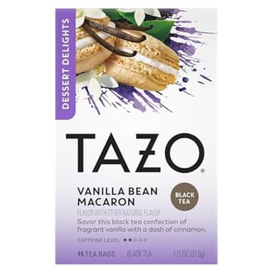 TAZO Dessert Delights Vanilla Bean Macaron Tea Bags, Sugar Free and Zero Calories, 90 Total Tea Bags (15ct - Pack of 6) - Image 3