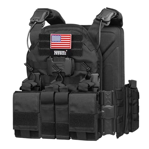 Feyachi TM 20 Magnetic Tactical Vest - Airsoft Vest MOLLE System Multifunctional Quick Release Vests Full Body Adjustable Magnetically Fixed One Button Disassembly - Image 1