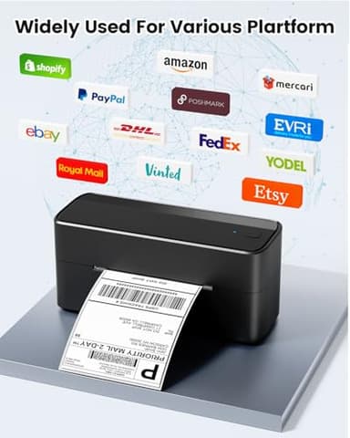 Phomemo Shipping Label Printer, 241BT 4X6 Wireless Thermal Label Printer for Small Business, Labels Printers for Shipping Package, Compatible with iPhone, Android, Amazon, Shopify, UPS, Black - Image 5