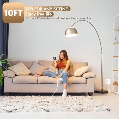 [Apple MFi Certified]10FT Fast iPhone Charger,Extra Long Apple Charger Fast Charging 2Pack USB C Charger Block Plug + 10Foot Lightning Cable Cord for iPhone 14/Pro/Pro Max/Plus/13/12/11/XS/XR/X/SE2022 - Image 7