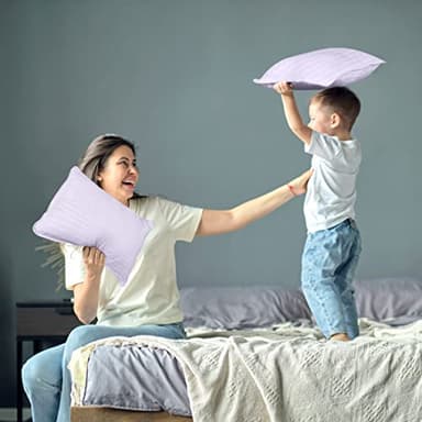 Utopia Bedding Toddler Pillow (Lavender, 2 Pack), 13x18 Pillows for Sleeping, Soft and Breathable Cotton Blend Shell, Small Kids Pillow Perfect for Toddler Bed and Travel (Intended for Age 2 and up) - Image 6