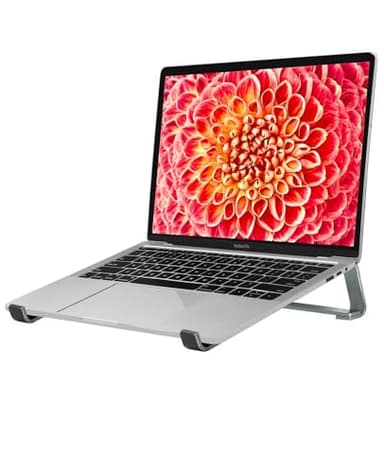 Thibault Aluminum Laptop Stand for Desk - Cooling Ergonomic Design - Fits MacBook Air Pro/DELL/HP/Lenovo/ThinkPad/Alienware - 14/15.6/16 -Easy Assembly- Ventilated Laptop Stand - Blue Grey - Image 1