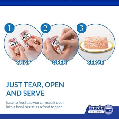 INABA Twins for Cats, Side Dish/Topper Cups, 1.23 Ounces per Serving, 16 Servings, Tuna & Chicken with Salmon Recipe - Image 5