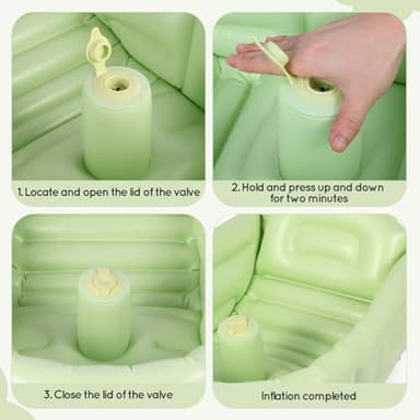 MINK Inflatable Bathtub for Toddlers - Portable Baby Tub with Collapsible Design for Easy Storage - Perfect for Newborns to Infants - Image 5