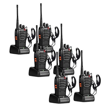 pxton Two Way Radios Long Range Walkie Talkies for Adults with Headphones,16 Channel Handheld 2 Way Radio Rechargeable with Flashlight Li-ion Battery and Charger(6 Pack) - Image 1