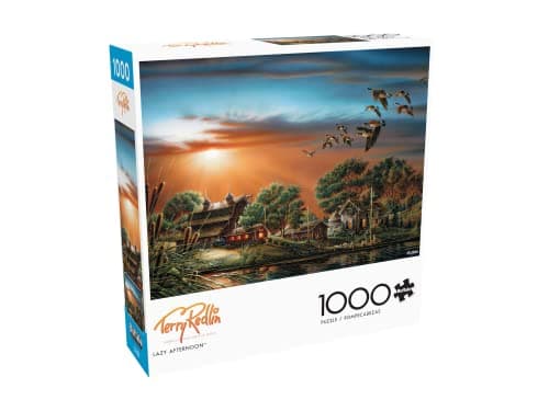 Buffalo Games - Terry Redlin - Lazy Afternoon - 1000 Piece Jigsaw Puzzle for Adults - Challenging Puzzle Perfect for Game Nights - Finished Puzzle Size is 26.75 x 19.75 - Image 1