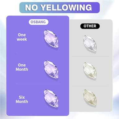 OSBANG Crystal Clear Hard UV Resin Upgraded Formula Ultraviolet Fast Curing for Jewelry Making Craft Decoration, Hard Transparent Glue Solar Cure Sunlight Activated Resin Casting & Coating（300g） - Image 4