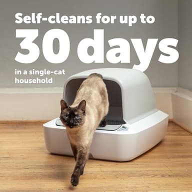 PetSafe ScoopFree Crystal Pro Automatic Self Cleaning Cat Litter Box System – Enclosed Front-Entry – Advanced Odor Control – Includes 1 Disposable Crystal Litter Tray – White (PAL00-18017) - Image 2