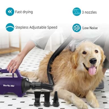 Dog Dryer High Velocity Professional Dog/Pet Grooming Force Hair Dryer/Blower - Image 3
