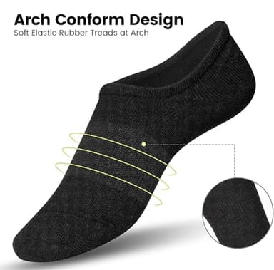 IDEGG No Show Socks Men Low Cut Ankle Short Socks for Men Casual Athletic Socks with Non-Slip Grip - Image 5