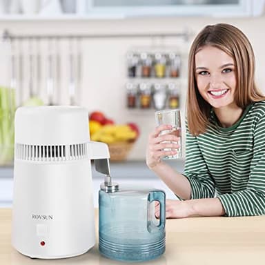 ROVSUN 【Upgraded】 1.1 Gallon/4L Water Distiller Countertop Distilled Water Machine with Flame-Retardant Material, BPA-Free Container & Stainless Steel Interior, 750W Distilled Water Maker Purifier - Image 7