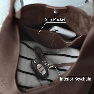 Hobo Bags for Women Soft Vegan Leather Shoulder Handbag Slouchy Tote Purses (Coffee) - Image 6