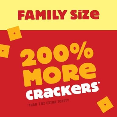 Cheez-It Cheese Crackers, Baked Snack Crackers, Lunch Snacks, Family Size, Extra Toasty, 21oz Box (1 Box) - Image 8