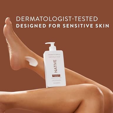 Native Body Lotion Contains Naturally Derived Plant-Based Moisturizers for Women and Men | Restores Dry Skin, Coconut & Vanilla, 16.5 fl oz - Image 6
