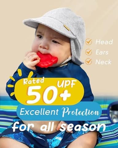 FURTALK Baby Sun Hat UPF 50+ UV Ray Sun Protection Cotton Toddler Hats for Boys Girls - Image 4
