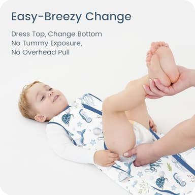 TOTBASIC Toddler Sleep Sack 2T-3T-4T, Light Wearable Blanket Baby Sleeping Bag with 2-way Safe Zipper, Ultra Soft Summer Sleep Sacks for 24-36-48 Months, XL, 2 Pack(Oceanic Crew) - Image 4