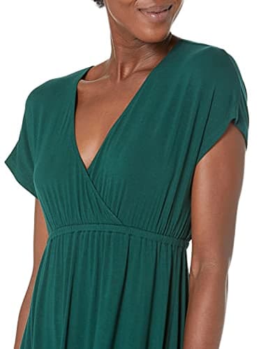 Amazon Essentials Women's Surplice Dress (Available in Plus Size), Jade Green, XX-Large - Image 3